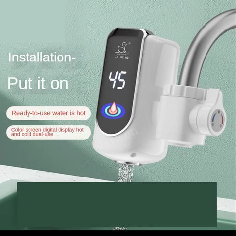 3000W electric instant hot water faucet with LED display for kitchen and bathroom