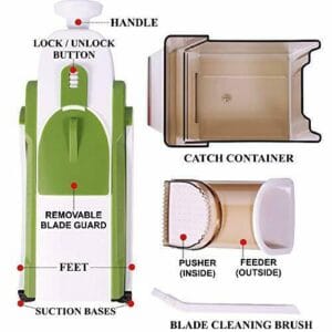 4 In 1 Vegetable Cutter Chopper Adjustable Multi-function Vegetable Cutter