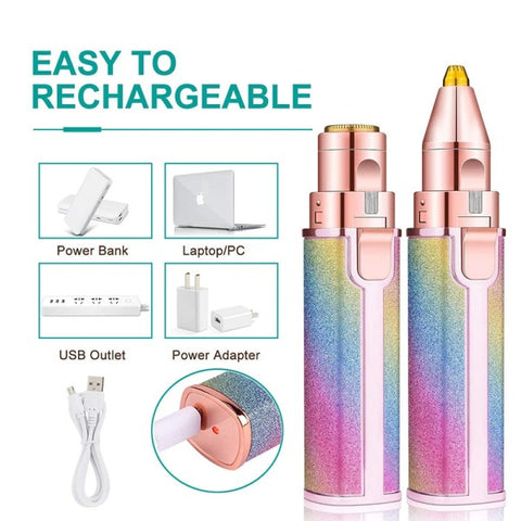 2 In 1 Rechargeable Electric Facial Hair Remover