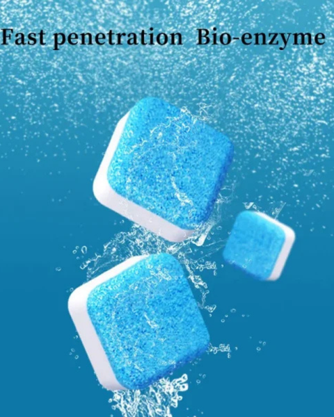 Cleaning tablets for front load and top load washing machines