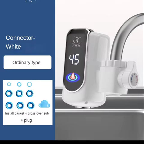 3000W electric instant hot water faucet with LED display for kitchen and bathroom