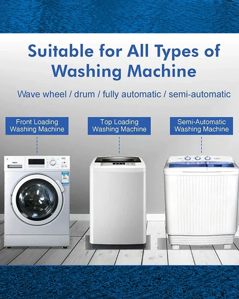 Cleaning tablets for front load and top load washing machines