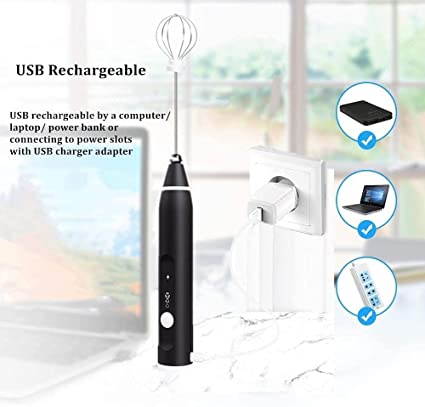 2 in 1 Electric Rechargeable Coffee Beater and Milk Frother