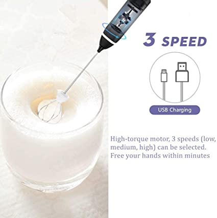 2 in 1 Electric Rechargeable Coffee Beater and Milk Frother