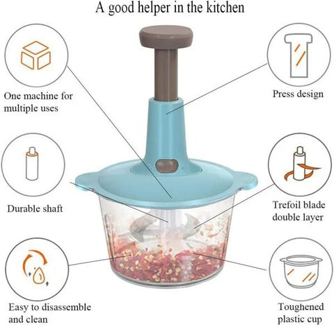 Hand Push Chopper Machine Food Processor