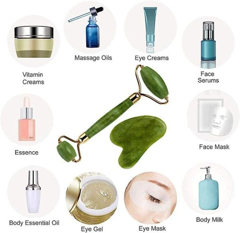 Facial Roller Massager With Jade Stone